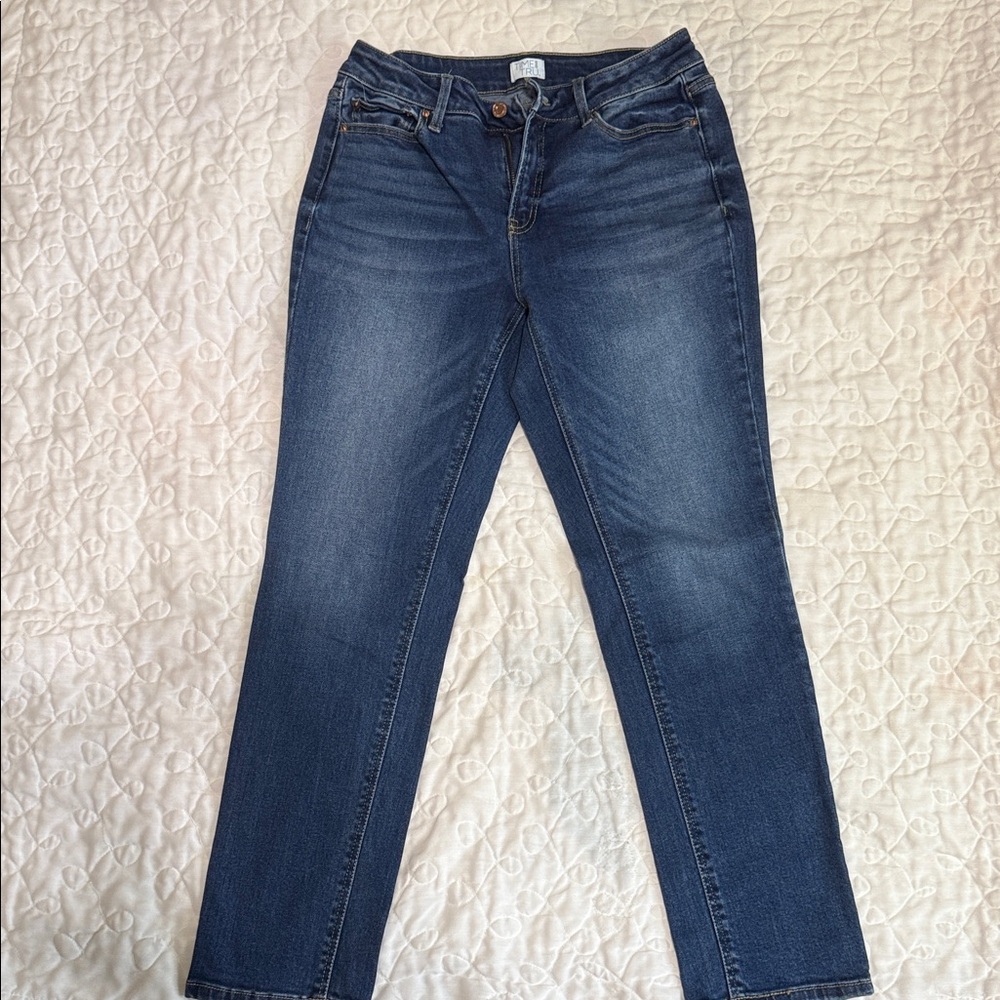 Time and Tru Dark Blue Straight Leg Jeans